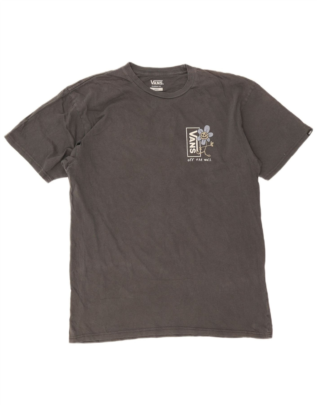 Vans Herren-T-Shirt mit klassischer Passform, Grafik, Größe L, Grau, Baumwolle