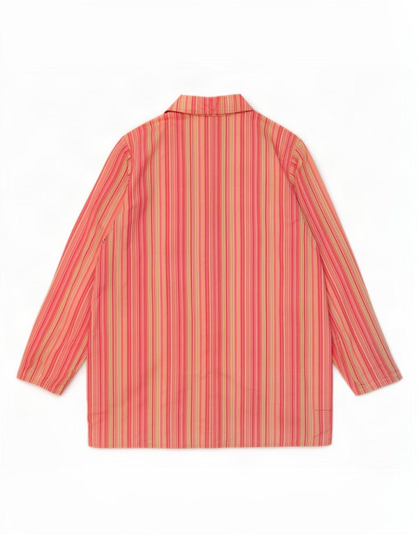 L.L.Bean Petite 5-Knopf-Blazerjacke für Damen, UK 14, Mittelrosa gestreift