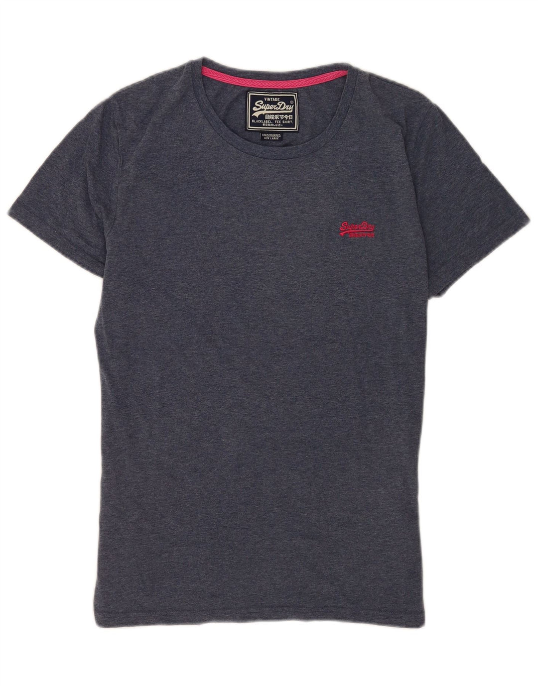 Superdry Herren T-Shirt Top Large Blau Baumwolle