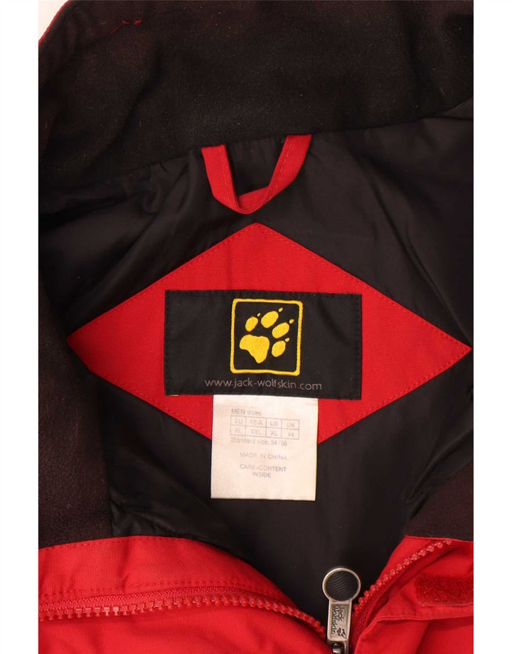 Jack Wolfskin Herren Windjacke UK 44 XL Rot Colourblock Polyamid