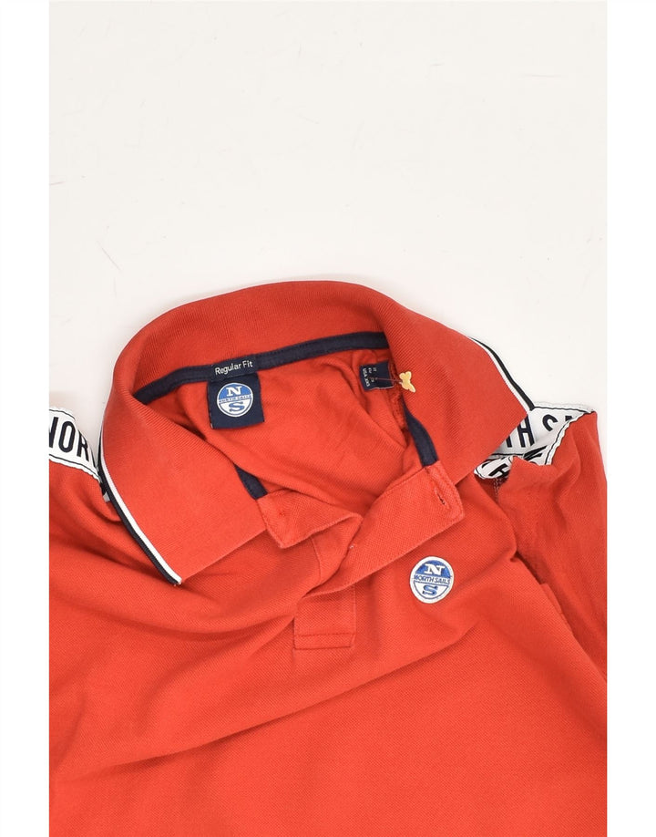 NORTH SAILS Mens Regular Fit Graphic Polo Shirt Small Red Cotton | Vintage North Sails | Thrift | Second-Hand North Sails | Used Clothing | Messina Hembry 