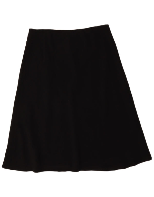 Marks & Spencer Damen A-Linienrock UK 18 XL W36 Schwarz Polyester