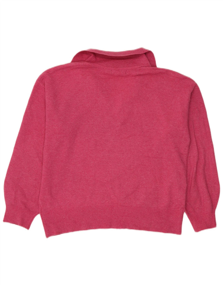 Marks & Spencer Damen-Pullover, übergroß, Rollkragenpullover, Gr. 14, Mittelrosa