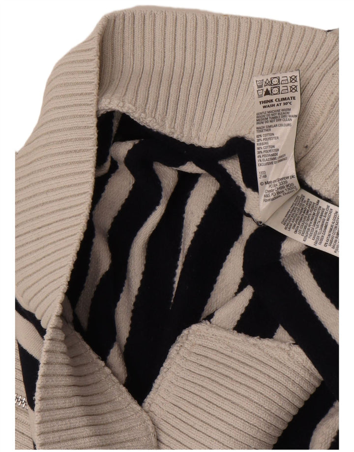 Marks & Spencer Damen-Pullover mit Reißverschluss am Hals, Gr. 14, mittleres Marineblau