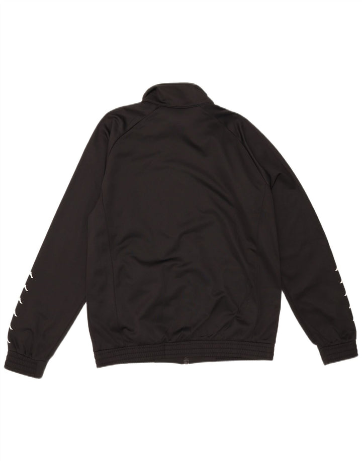 Kappa Herren-Trainingsanzugoberteil mit Grafik, Mittelschwarzes Polyester