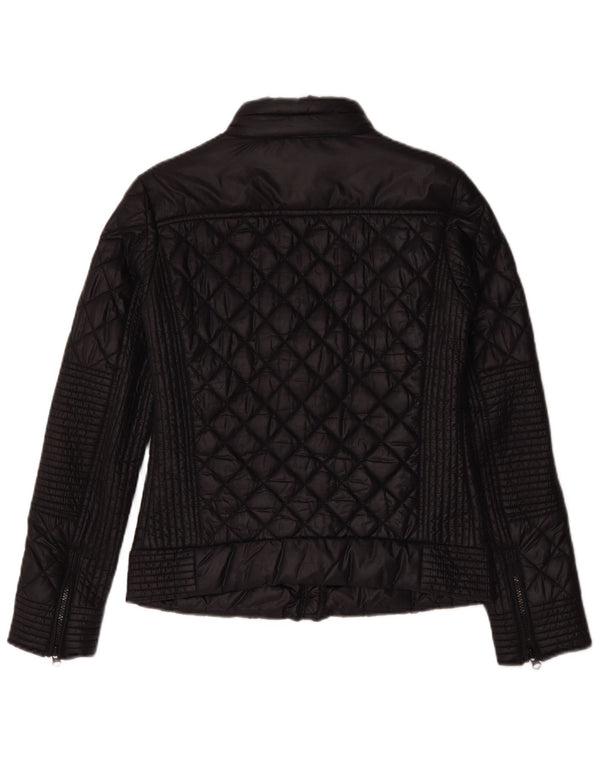 Replay Womens Quilted Jacket UK 14 Medium Black Polyamide
