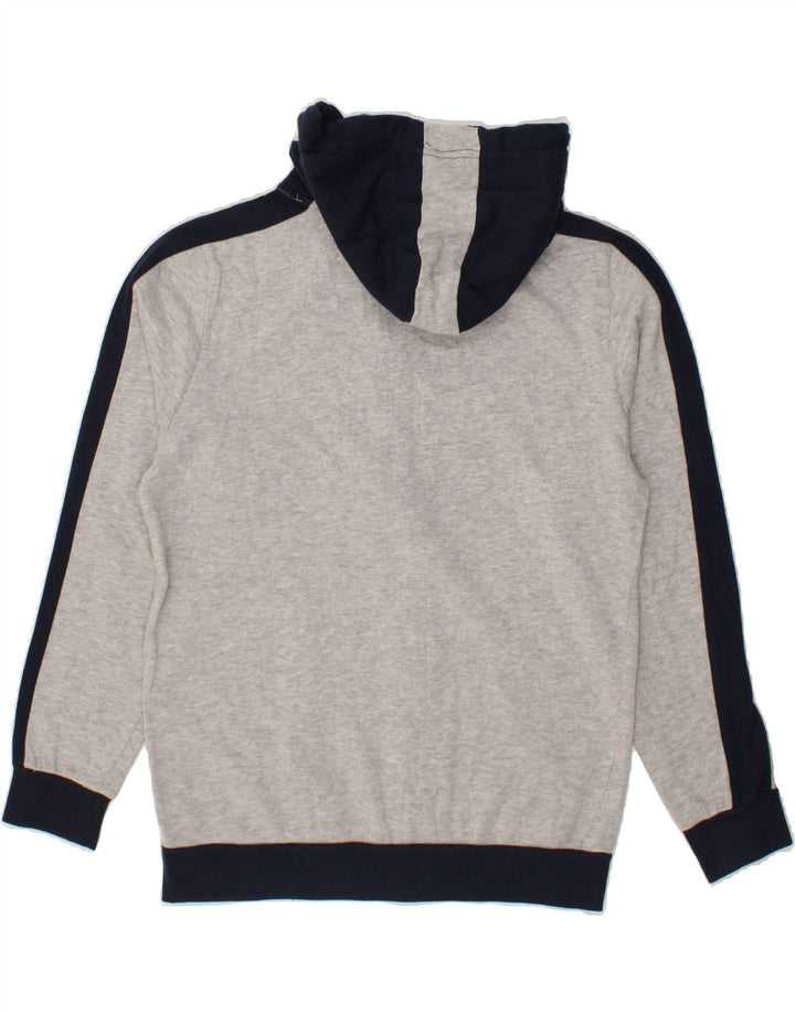 KAPPA Womens Zip Hoodie Sweater UK 14 Medium Grey Colourblock Vintage Kappa and Second-Hand Kappa from Messina Hembry 