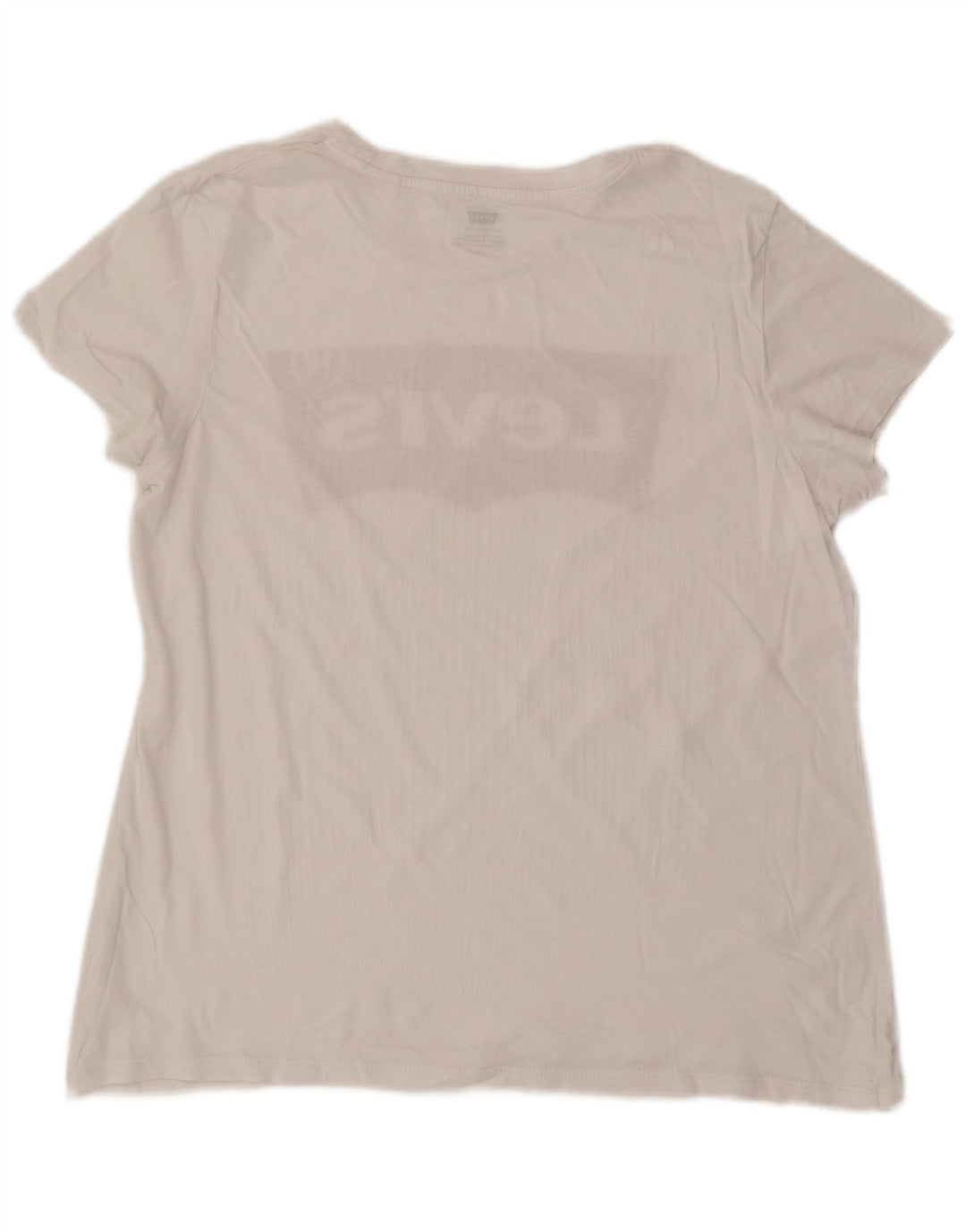 Levi's Damen Grafik-T-Shirt-Oberteil UK 16 Large Weiß