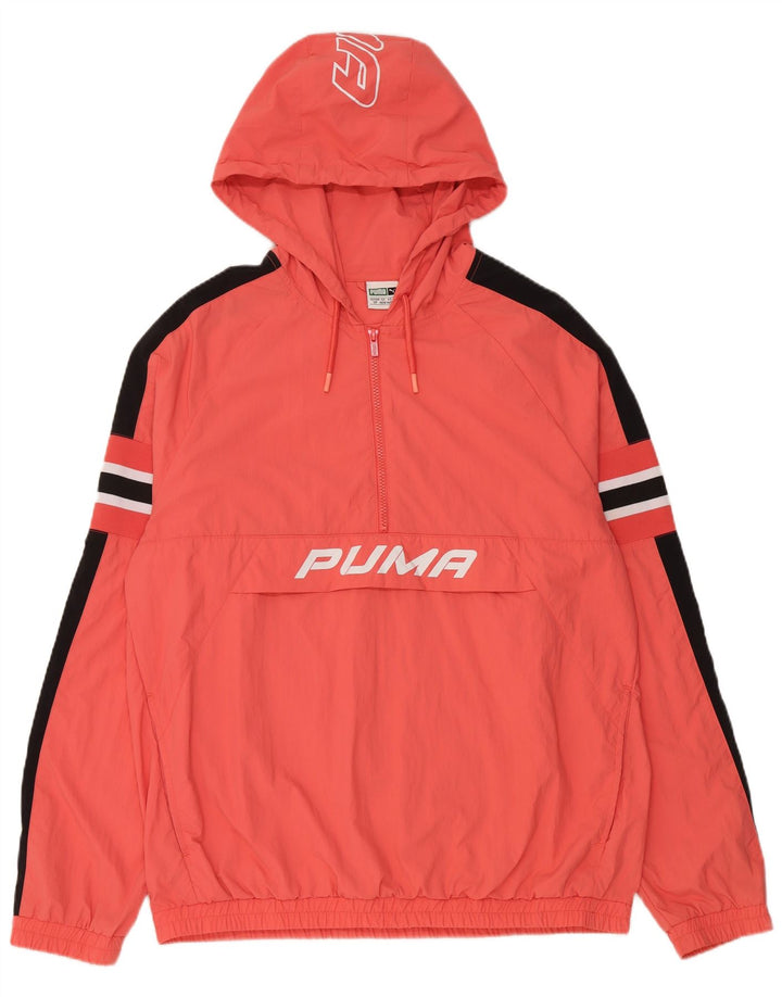 PUMA Damen-Pullover mit übergroßem grafischem Kapuzenpullover, Gr. 10, klein, Rosa, Farbblock
