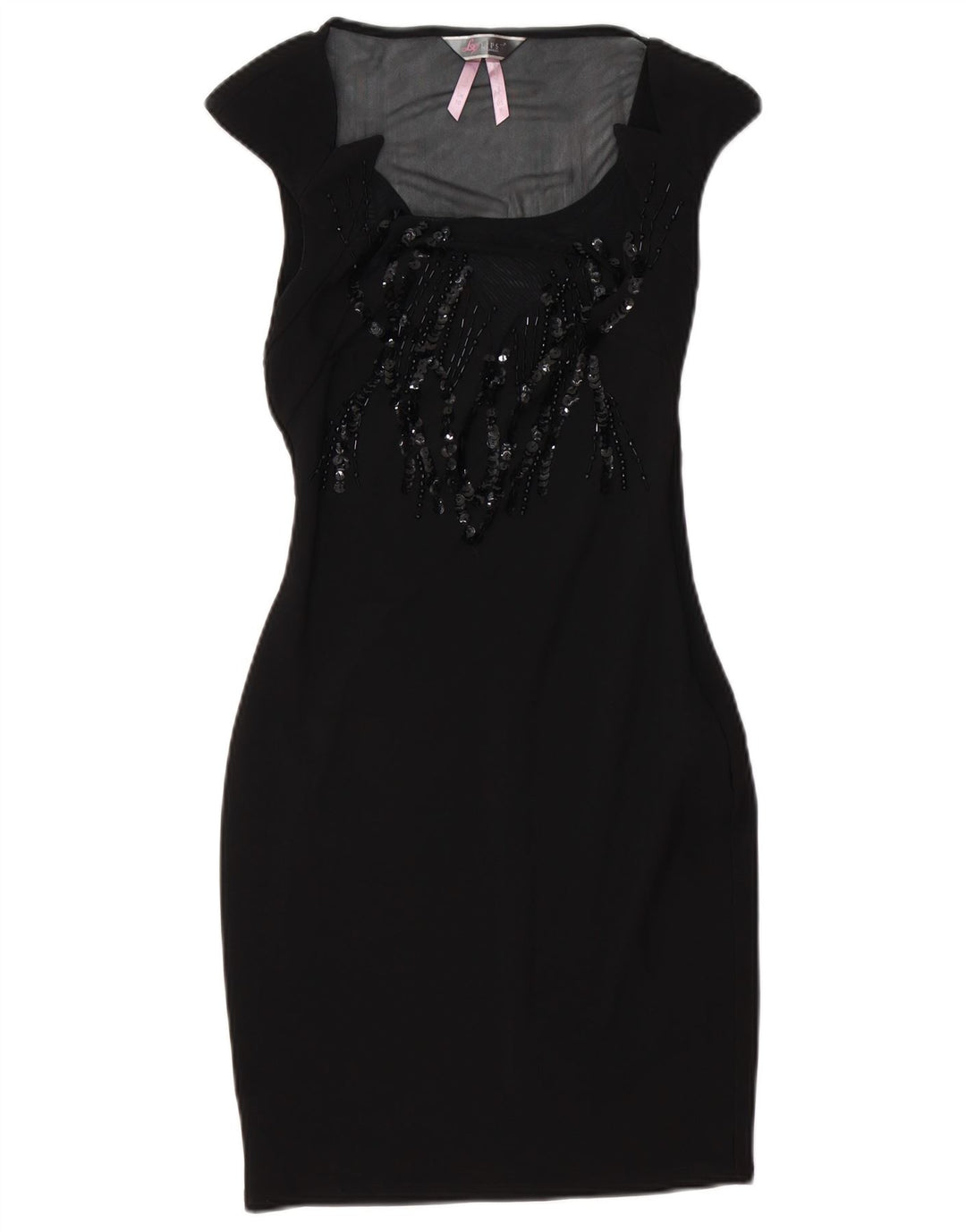 Lipsy Damen Figurbetontes Kleid UK 10 Small Schwarz Polyester