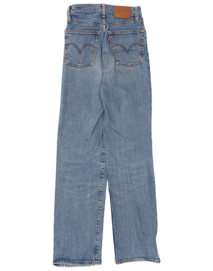 Levi's Damen Ribcage Straight Jeans W24 L29 Blaue Baumwolle