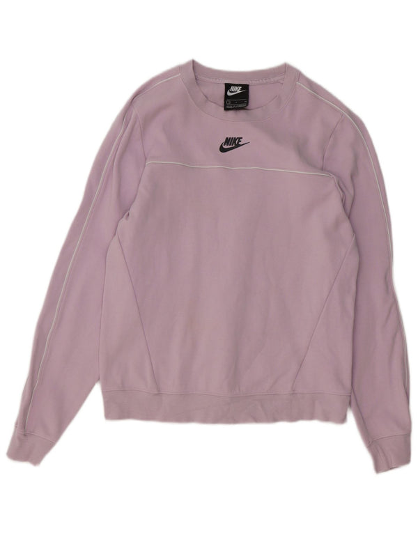 Nike Damen Grafik-Sweatshirtpullover UK 10 Small Lila Baumwolle
