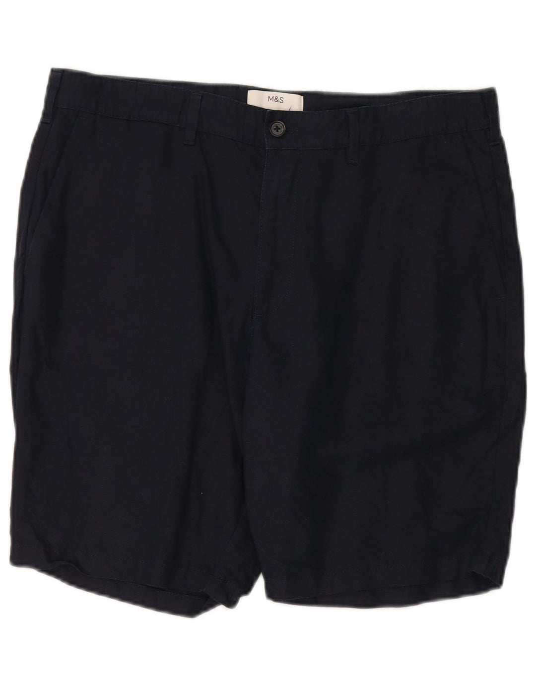 Marks & Spencer Herren-Chinoshorts, W36, groß, marineblau, Flachs