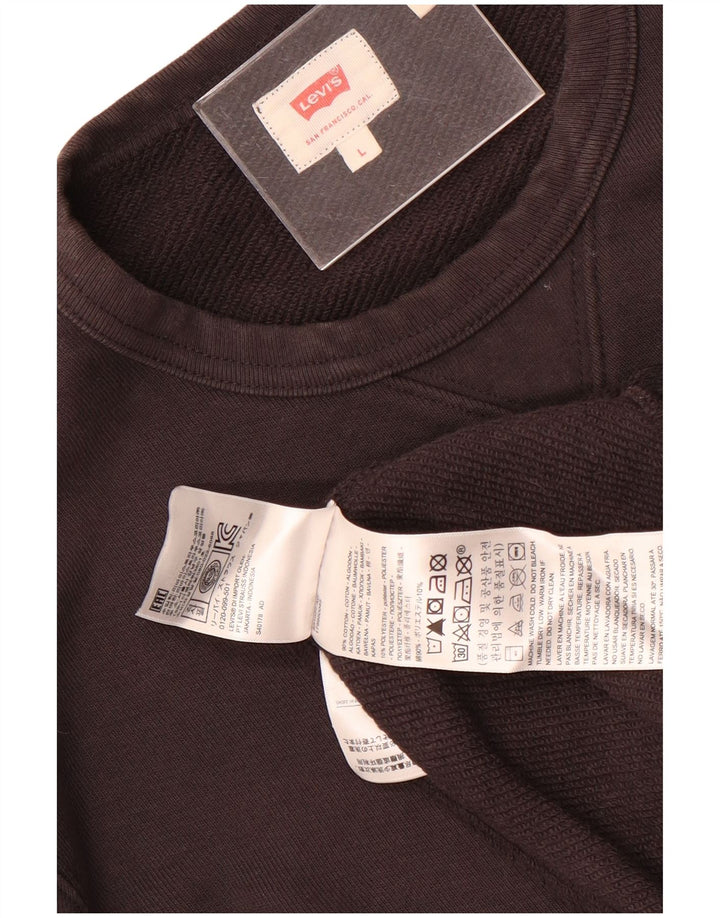 Levi's Herren-Sweatshirt mit Grafik, groß, aus schwarzer Baumwolle