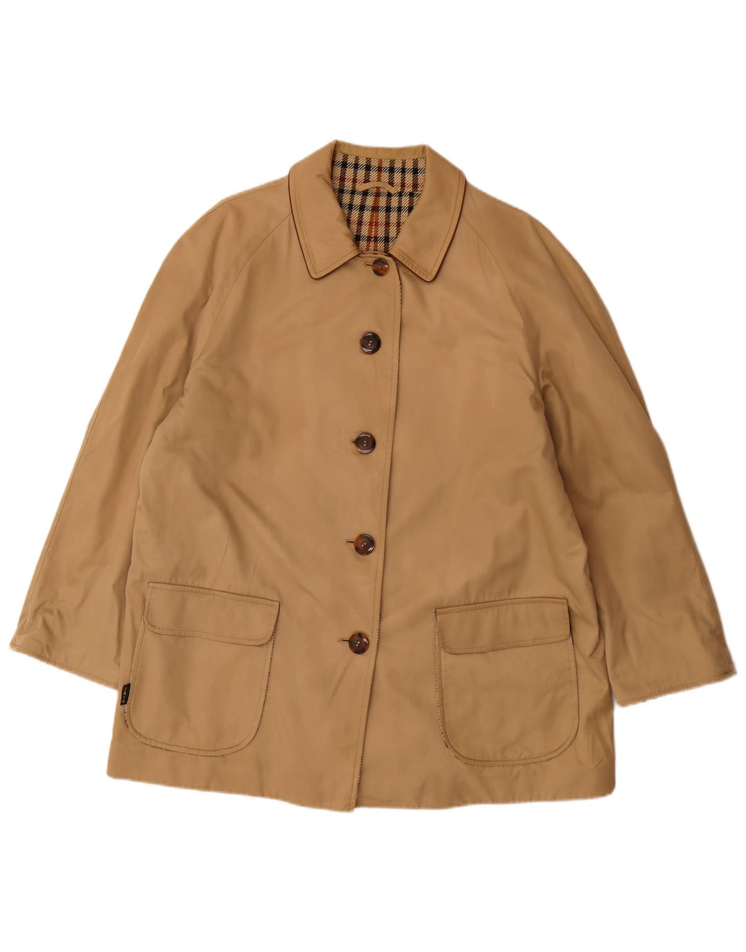 DAKS Übergroße Utility-Jacke für Damen, EU 42, große beige Baumwolle