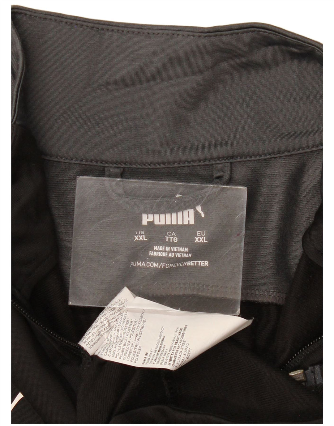 PUMA Herren Graphic Trainingsanzug Top Jacke 2XL Schwarz Colourblock Polyester