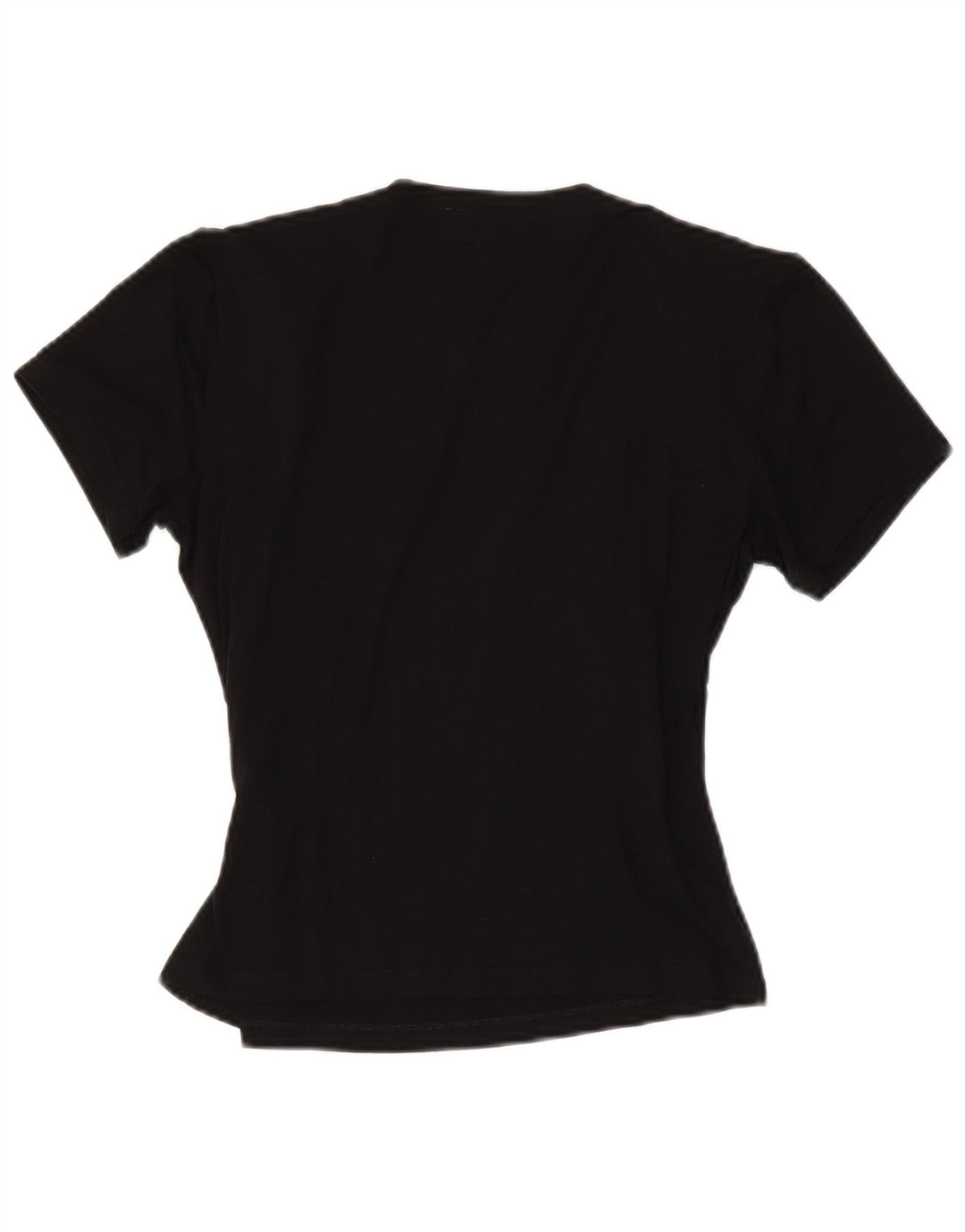 LUISA SPAGNOLI Womens Crop Blouse Top UK 12 Medium Black Viscose