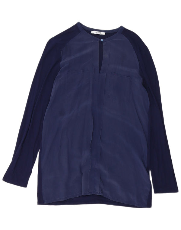 Liu Jo Damen-Etuikleid mit langen Ärmeln, UK 10, Größe S, Marineblau, Viskose