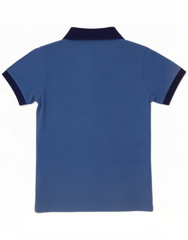 Fred Perry Jungen-Poloshirt, 7–8 Jahre, blaue Farbblock-Baumwolle