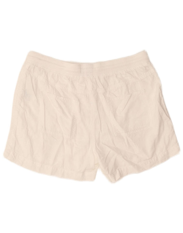 Marks & Spencer Damen Shorts UK 14 Large W32 Weißes Leinen