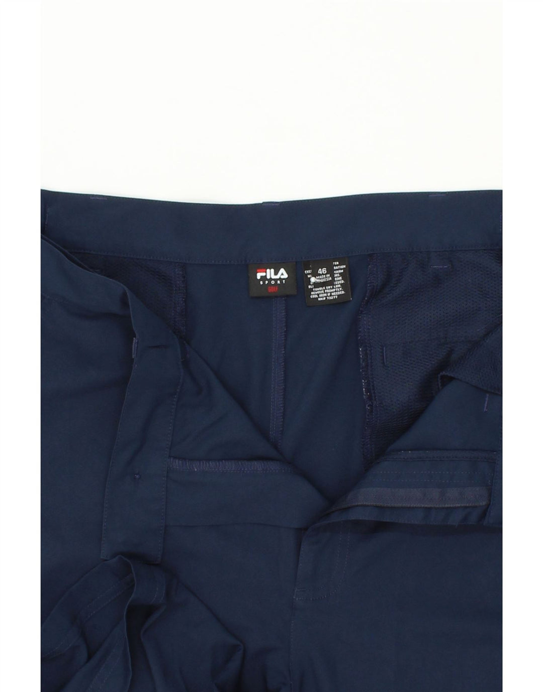 FILA Herren Golf Chino Shorts W46 3XL Marineblau Polyester