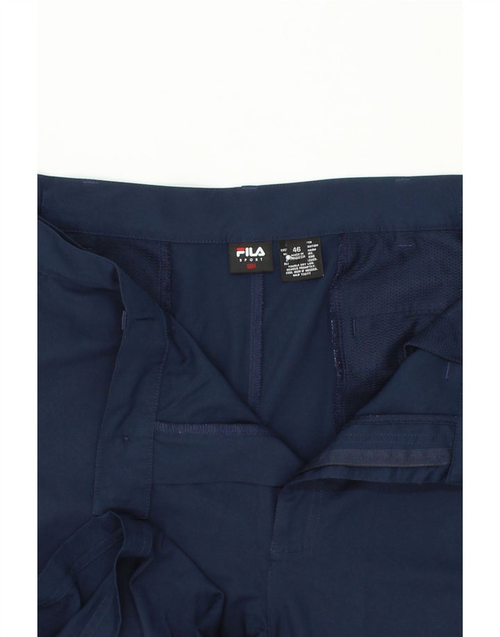 FILA Herren Golf Chino Shorts W46 3XL Marineblau Polyester
