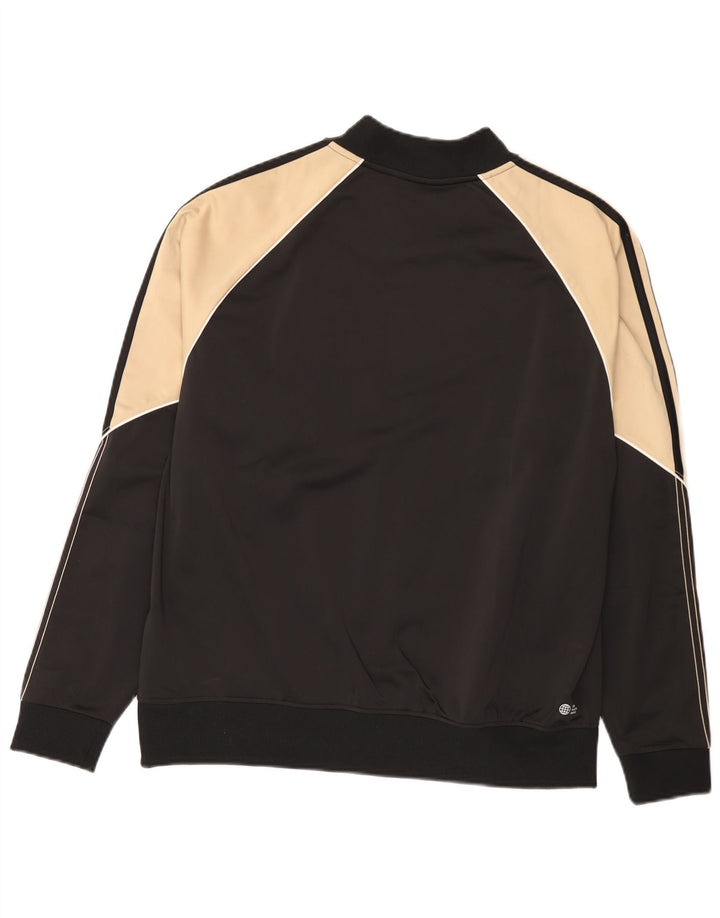 Adidas Herren-Trainingsanzug-Top-Jacke, Mittelschwarzes Colourblock-Polyester