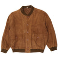 Vintage Herren Bomber Wildlederjacke IT 52 XL Braunes Leder