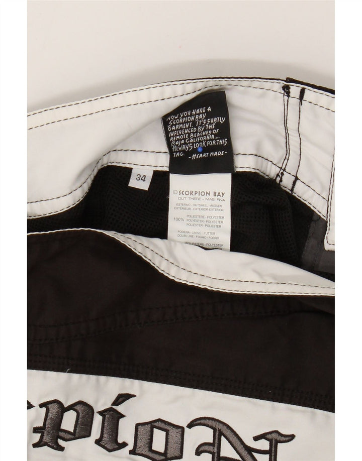 Scorpion Bay Herren-Badeshorts mit Grafik, groß, graues Farbblock-Polyester
