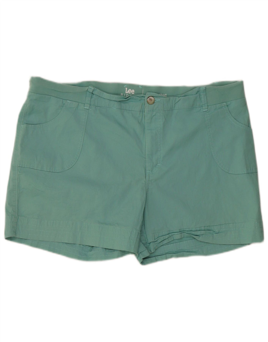 LEE Womens Riders Mid Rise Casual Shorts US 22 3XL W44  Green Cotton