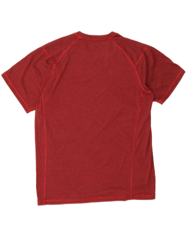 The North Face Herren-T-Shirt-Oberteil aus mittelrot meliertem Polyester
