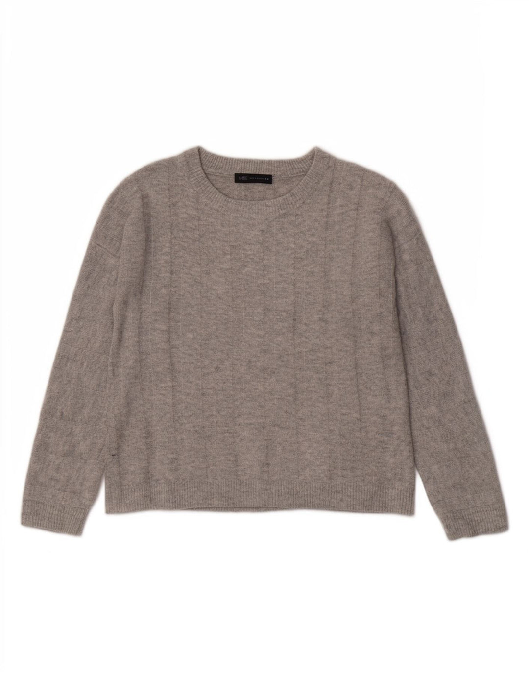 Marks & Spencer Damen-Pullover, übergroß, U-Boot-Ausschnitt, Gr. 10, Größe S, Grau