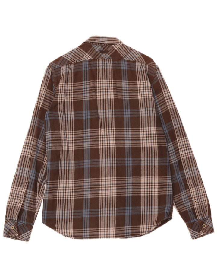 Marlboro Classics Slim-Fit-Flanellhemd für Herren in Mittelbraun