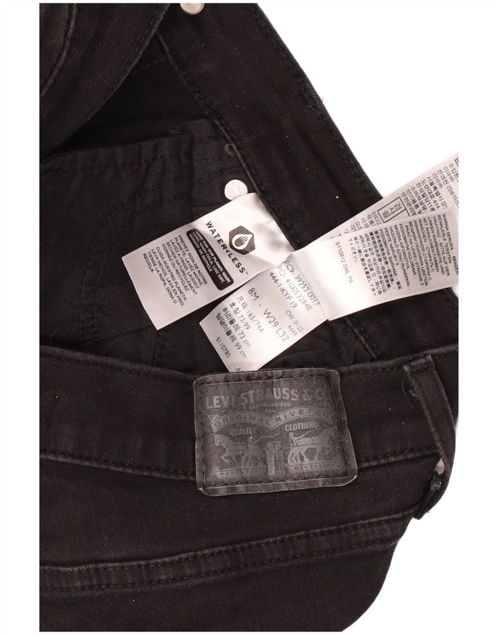 Levi's Damen Bootcut Jeans US 8 Medium W29 L32 Schwarze Baumwolle