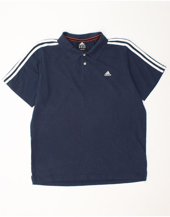 ADIDAS Herren Climalite Poloshirt XL Marineblau Baumwolle