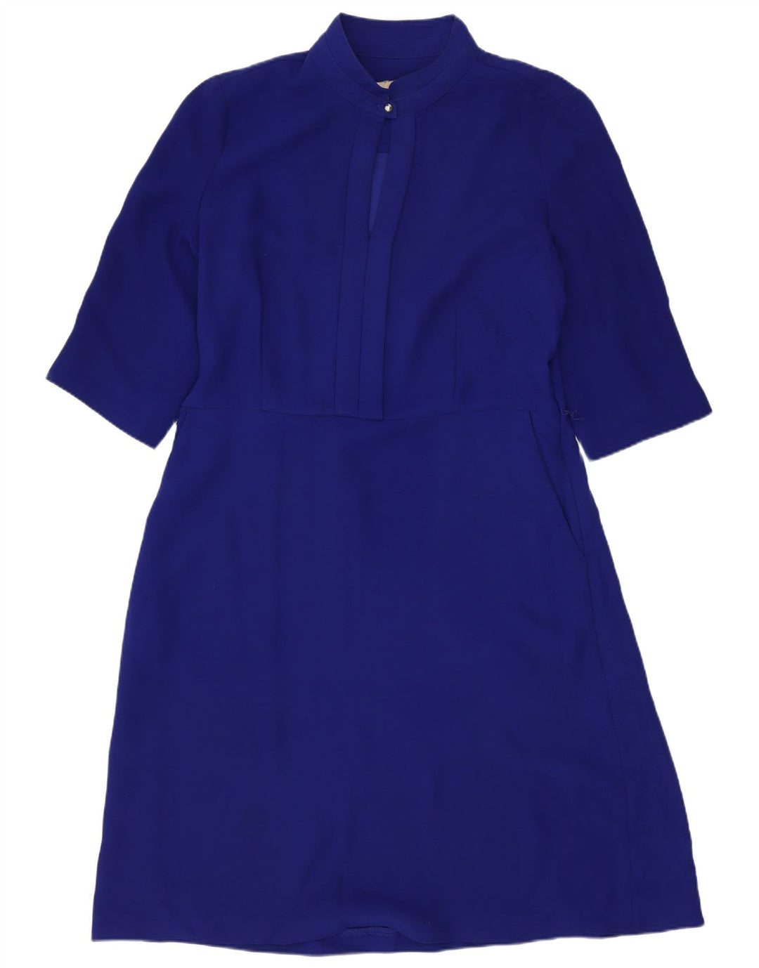 Hobbs Damen A-Linien-Kleid UK 12 Mittelblaues Polyester