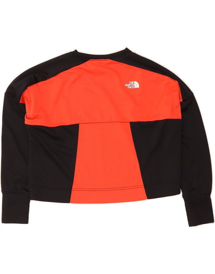 THE NORTH FACE Womens Graphic Sweatshirt Jumper UK 14 Medium Orange Vintage The North Face and Second-Hand The North Face from Messina Hembry 