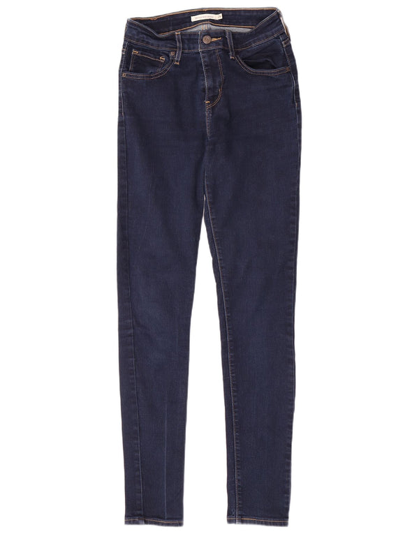 Levi's Damen 721 High Rise Skinny Jeans W26 L30 Marineblau Baumwolle
