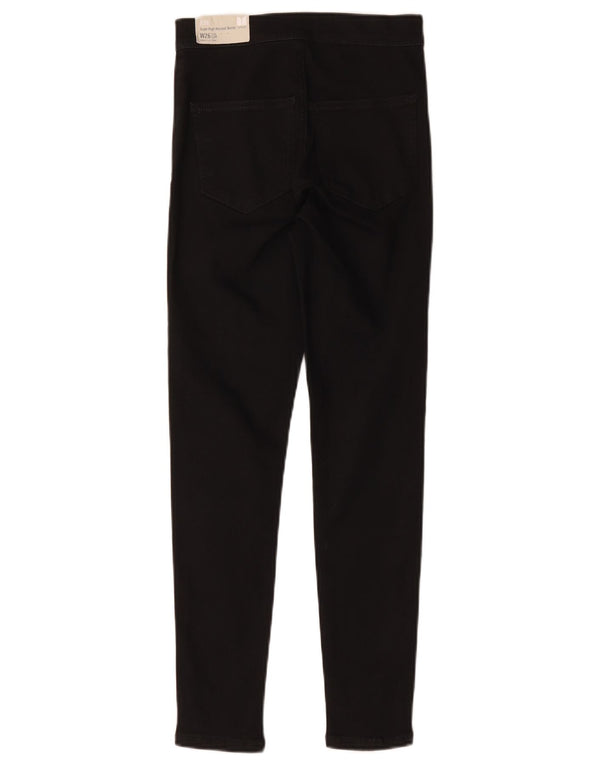 Topshop Damen Skinny Jeans W26 L26 Schwarze Baumwolle