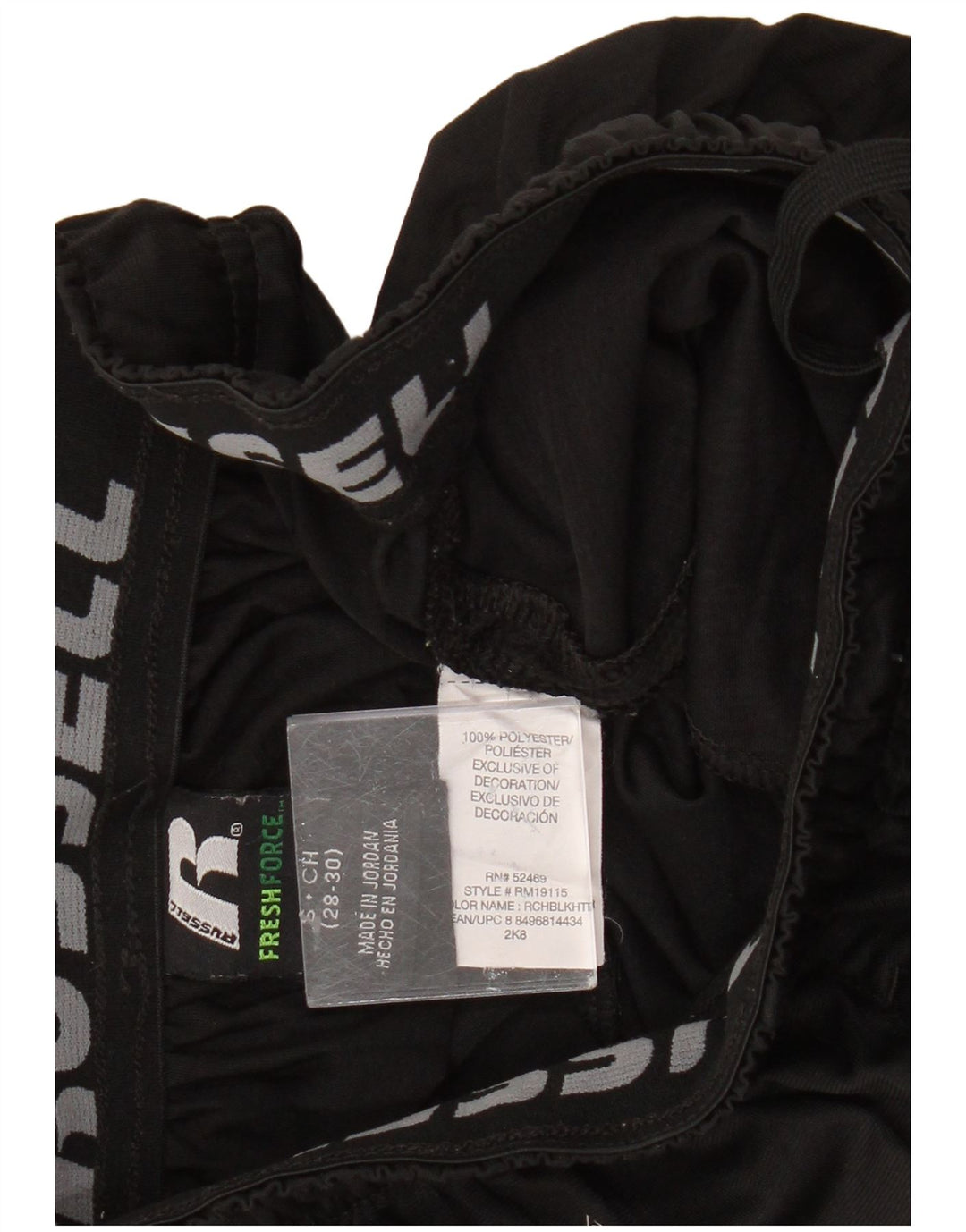 Russell Athletic Herren-Sportshorts, Größe S, Schwarz, Polyester