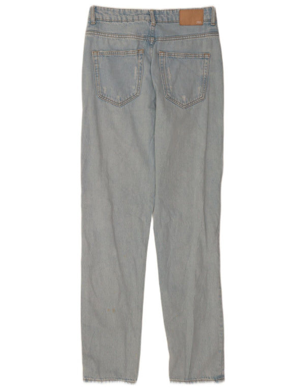 Zara Damen High Waist Slim Jeans EU 38 Small W28 L30 Blau