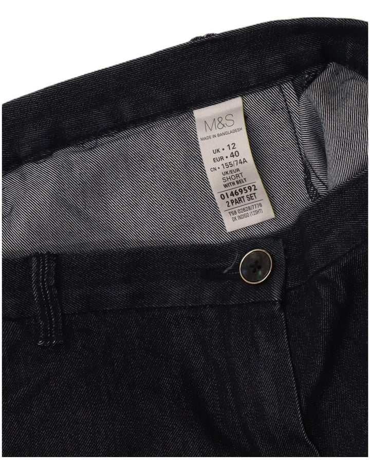 Marks & Spencer Damen Caprihose UK 12 M W30 L22 Marineblau