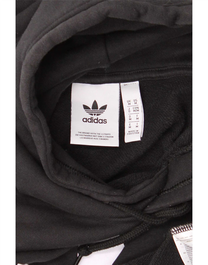 Adidas Herren Graphic Hoodie Pullover Mittelschwarze Baumwolle