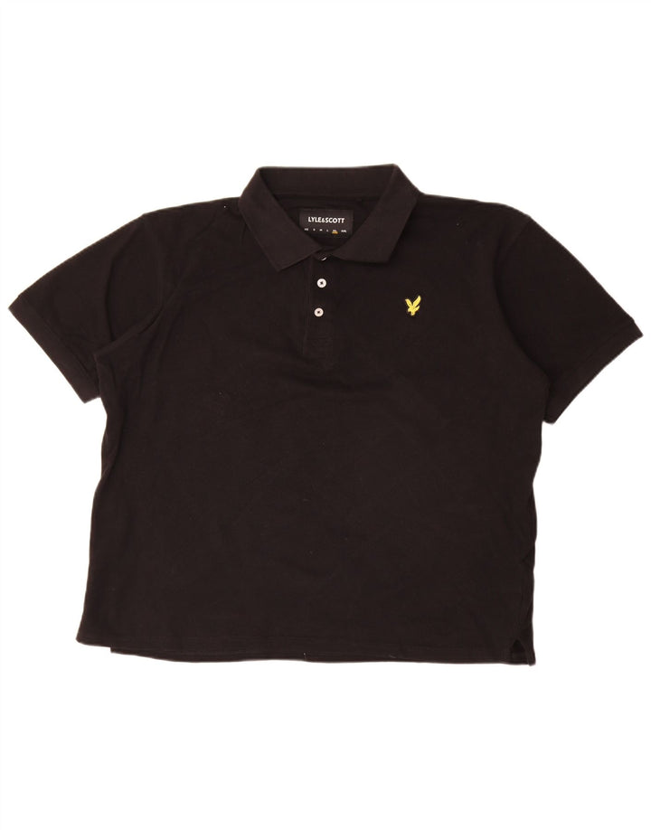 Lyle & Scott Herren Poloshirt XL Schwarz Baumwolle