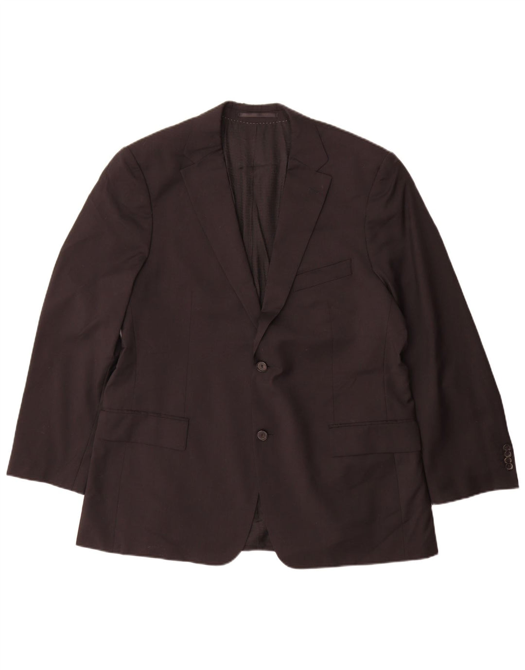 Hugo Boss Herren-Blazer mit 2 Knöpfen, EU 56, 3XL, schwarze Schurwolle