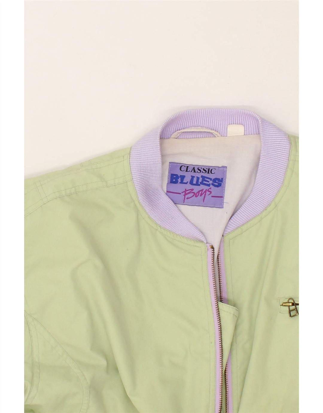 BLUES Boys Bomber Jacket 15-16 Years Green Cotton Vintage Blues and Second-Hand Blues from Messina Hembry 