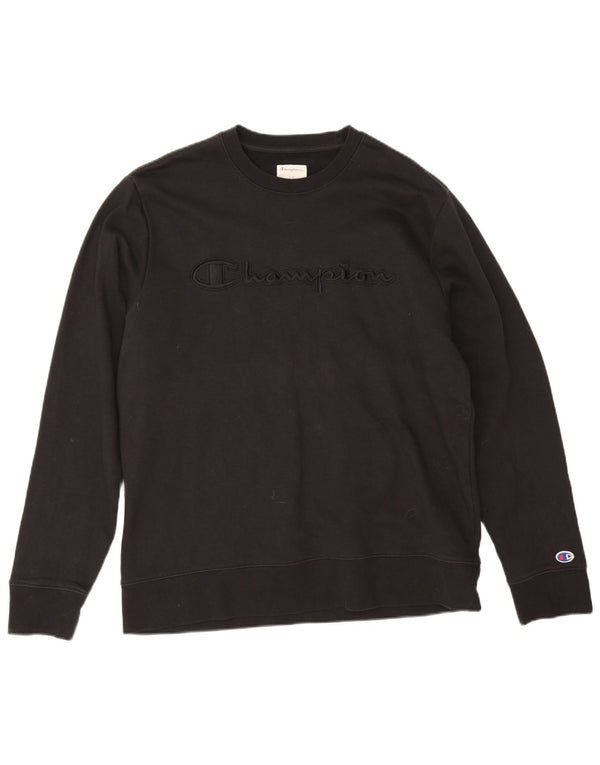 Champion Herren-Sweatshirt mit Grafik, groß, aus schwarzer Baumwolle