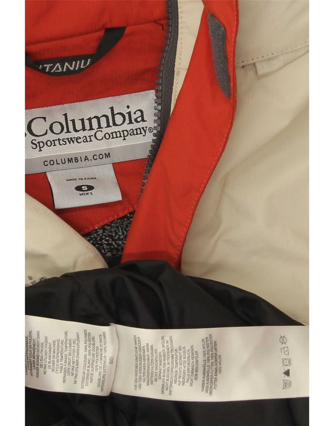 Columbia Herren Titanium Skijacke UK 36 Small Red Colourblock Nylon