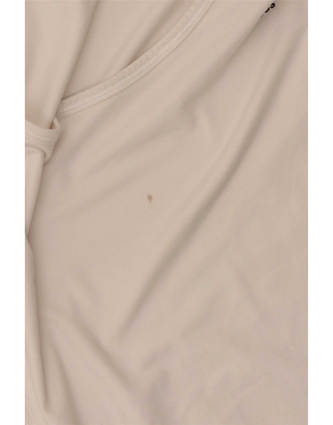 Adidas Damen T-Shirt Top UK 12/14 Mittelweißes Colourblock-Polyester