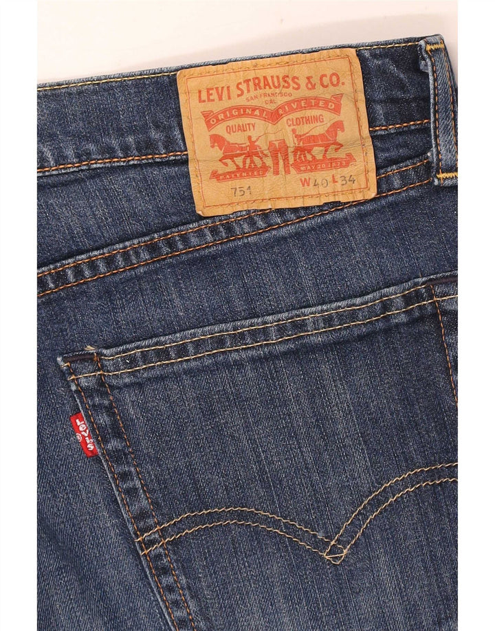 Levi's Herren 751 verkürzte gerade Jeans W40 L25 Blau